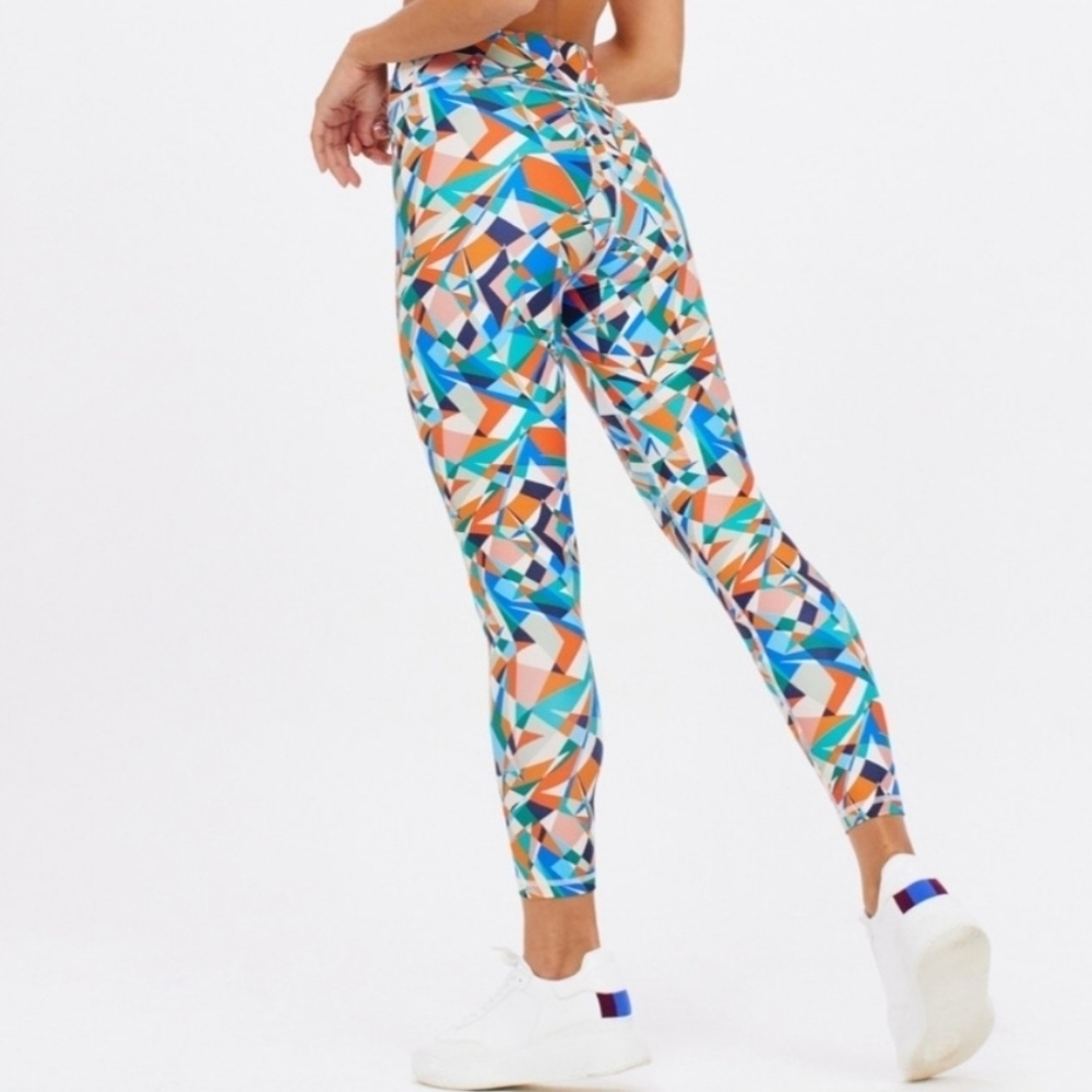 The Upside Womens Kaleidoscope Midi 7/8 Leggings Size 4 Geometric Workout Active